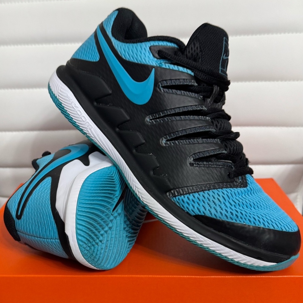 Air Zoom Vapor X Tennis Shoes - Black/Gamma Blue - Men’s 8 - AA8030-003 (Clean!) - Picture 2 of 16
